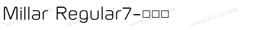 Millar Regular7字体转换